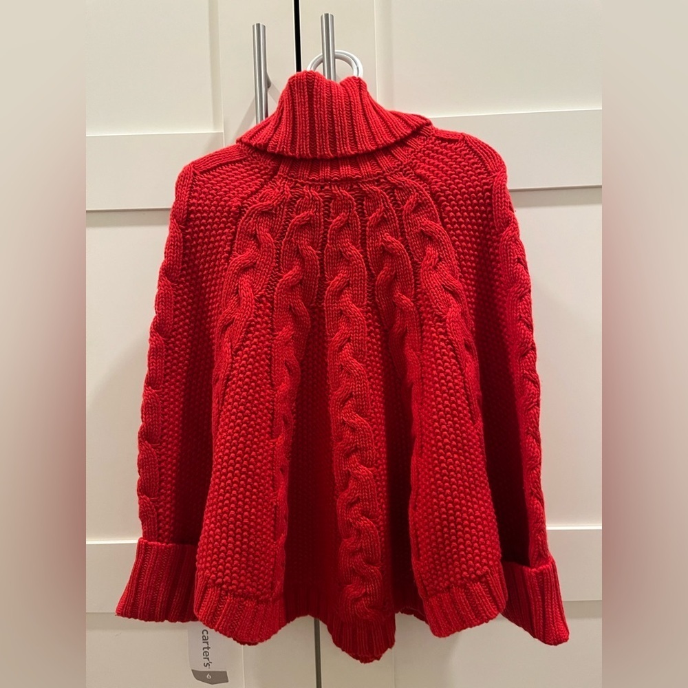 Carter's size 6 sweater shawl, NWT - Picture 6 of 7